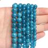 6 мм, 8 мм, 10 мм, натуральный круглый камень, синий нефрит, свободные бусины-разделители для изготовления ювелирных изделий, браслет ручной работы «сделай сам»