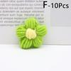 10pcs Hand-knitted Flower Applique Sew On Patches Floral Applique Decor For Clothes Shoes Hats Craft Diy Hair Clip Wedding Decor