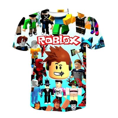Roblox Игра детская футболка костюмы для косплея Детский мультяшный топ с коротким рукавом 3D-печать Повседневная уличная одежда