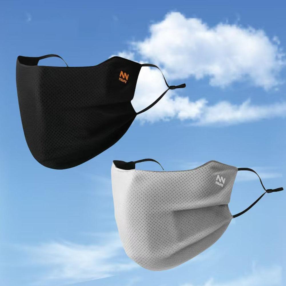 Дышащая маска для лица из ледяного шелка, УФ-защита для лица, Моющаяся, Многоразовая, Солнцезащитная маска для лица для мотоцикла, бега, езды, упражнений