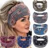 Women's Printed Boho Cotton Wide Headband Sports Hair With A Wide Edge Yoga Headband Soft Hair Band Headdress Bundle Hair Band Girls Hair Accessories
