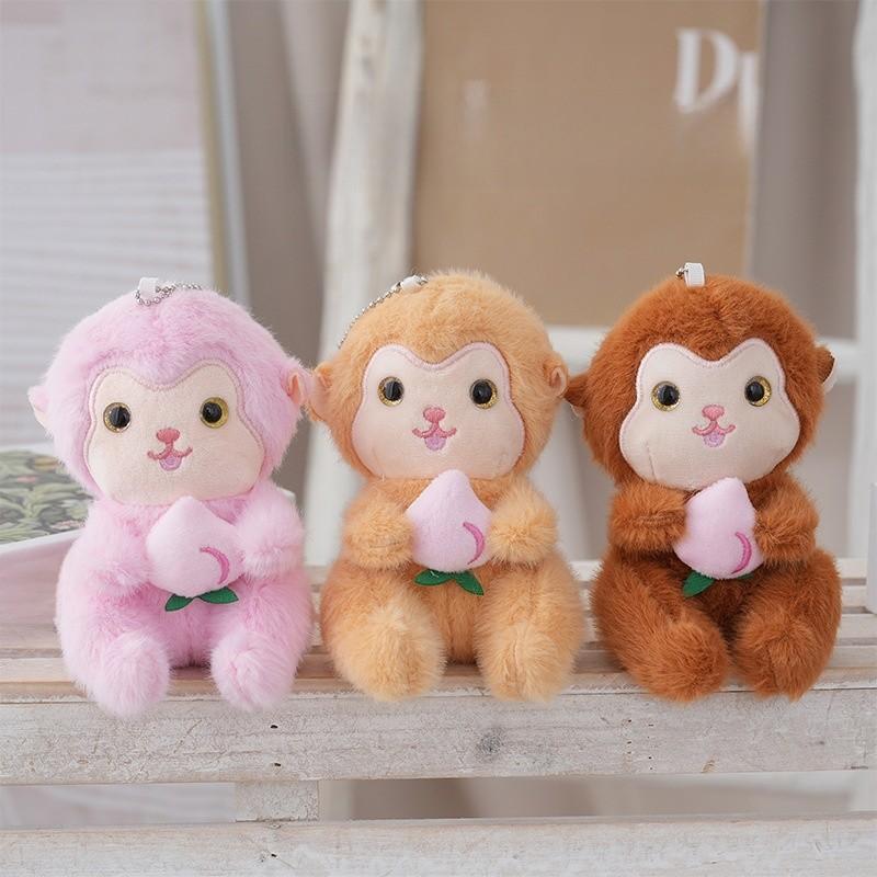 Soft Monkey Plush Keychain Pendant Figure Cotton Backpack Accessory Collecting