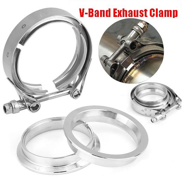 2/2.5/3/3.5/4 Inch Male/Female V-Band Clamp Flange Kit Turbo Downpipe Wastegate V-band Turbo Exhaust Pipes Car Auto Parts Accessories