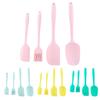 1 Set Spatula Set One-piece Design Heat Resistant Silicone Cream Flour Cake Baking Utensils Set for Cooking
