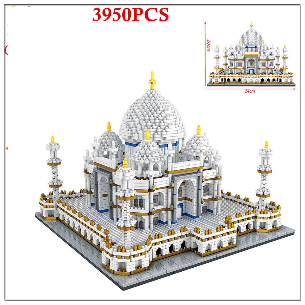 Строительные кирпичи Архитектурные достопримечательности Дворец Тадж-Махал 3D-модель Детская развивающая игрушка