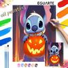 Набор для рисования тыквы Stitch Декор стены дома и спальни Ручной подарок Художественные поделки Праздничный декор для гостиной Настенное украшение