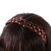 Накладные волосы женские эластичные плетеные повязки на голову парик твист повязки на голову обруч для волос богемный плетеный ободок для волос