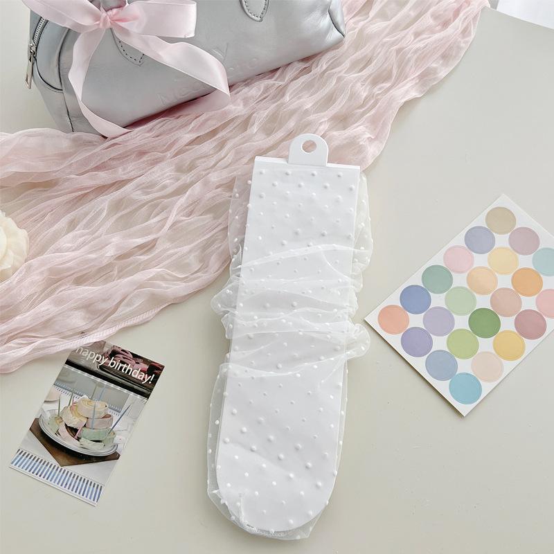 Прозрачные женские носки, красочные летние со звездами, ультратонкие нейлоновые свободные длинные носки, женские милые сетчатые кружевные носки для девочек, носки