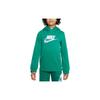 Nike Толстовка с капюшоном Sportswear Club из флиса с логотипом на кармане, детские толстовки с капюшоном, зеленая CJ7861-365