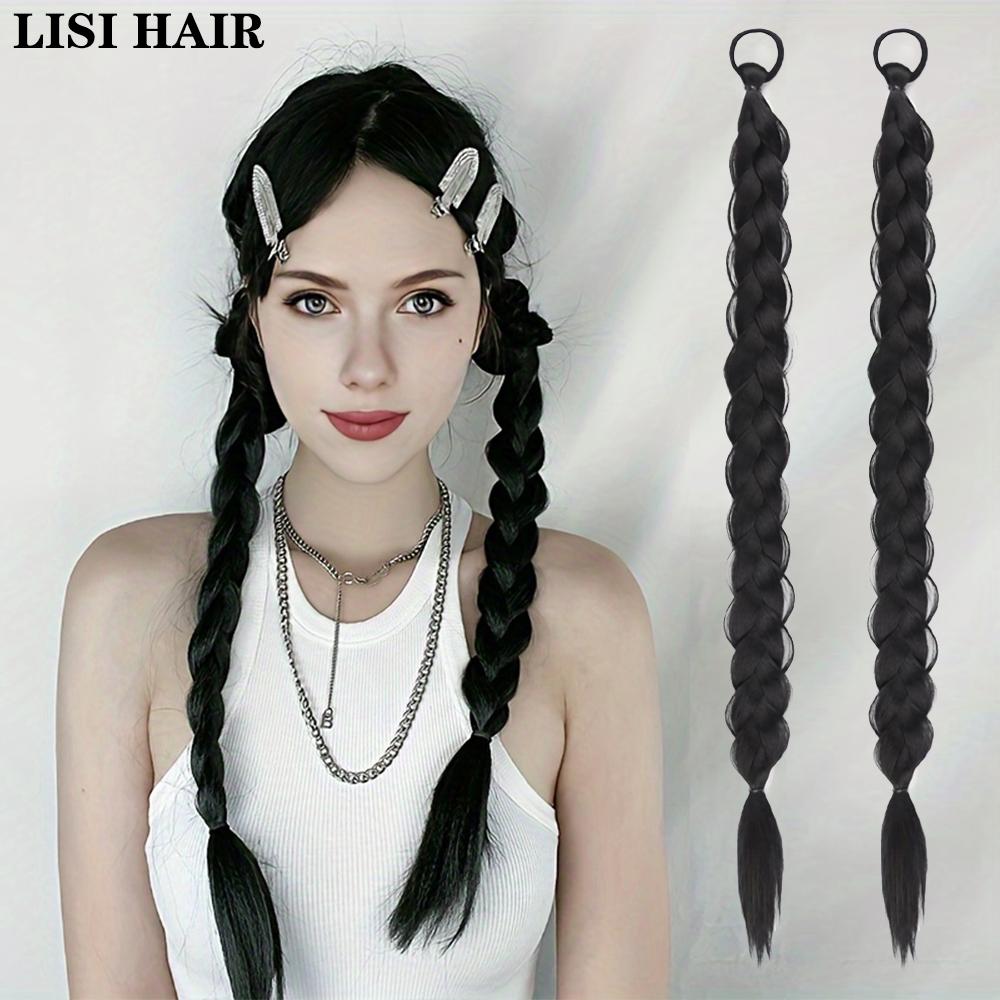 MERISIHAIR 2 шт. синтетическая длинная резинка для наращивания волос «конский хвост» аксессуары для волос «конский хвост» для женщин одежда для косплея