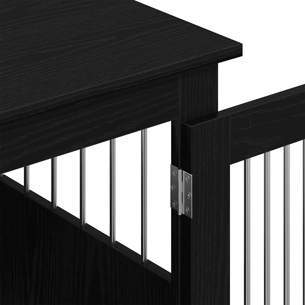 Dog Crate Furniture Black Oak 55 x 75 x 65 cm Engineered Wood