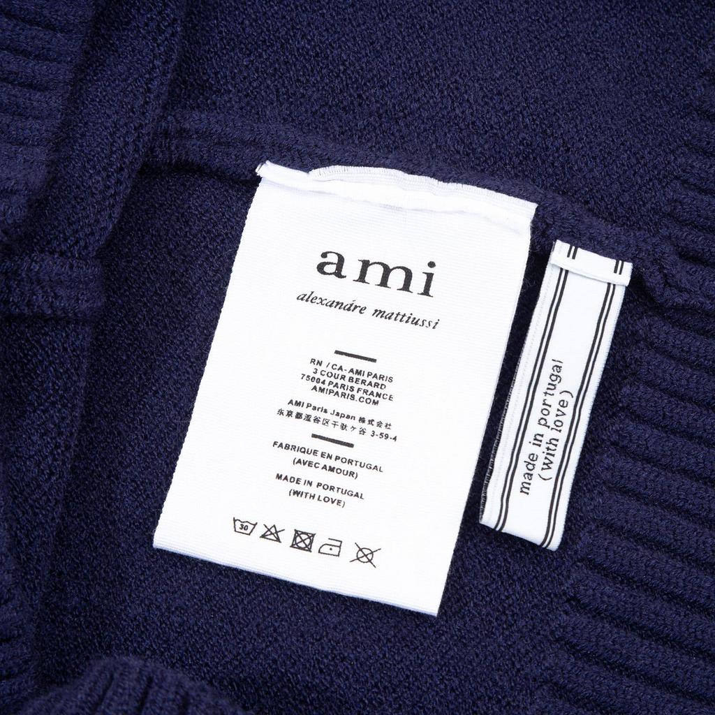 AMI 2025 Осень и Зима Мужской Новый Свитер Жилет с V-образным вырезом без рукавов для пары с красным сердцем и буквой