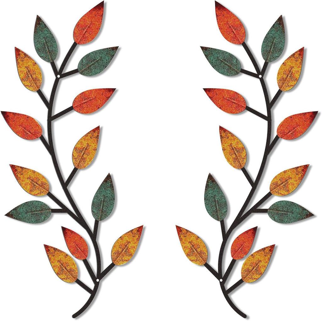 Wrought Iron Olive Branch Wall Decoration for Indoor/Outdoor Use