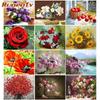Frameless Flowers Oil Painting By Numbers Beautiful Pictures Canvas Painting For Living Room Wall Art Home Decor
