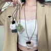 Cartoon Cute Twist Stick Plush Pendant Necklace – Heart Sweater Chain for Girls