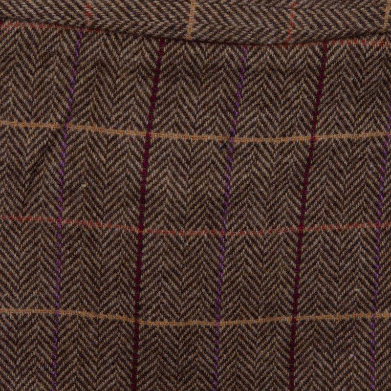 Jil Femme LA PETITE ETOILE Short Brown Wool Tweed Check Skirt