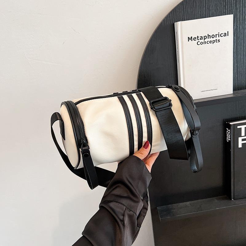 Популярная сумка-цилиндр новая повседневная сумка женская сумка-мессенджер, сумка-пельмень широкополосная спортивная нейлоновая сумка на плечо мессенджер