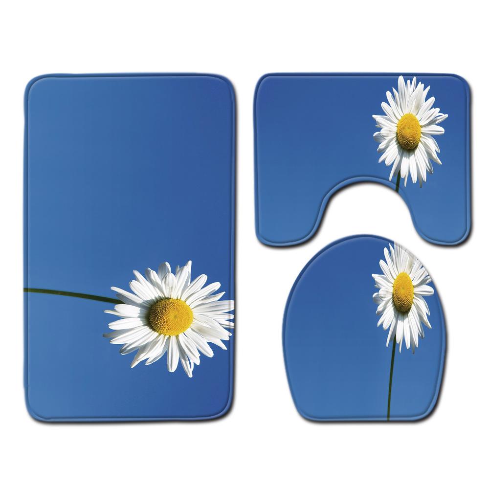 Маленький свежий ванный туалет трехкомпонентный коврик для пола кухня противоскользящий коврик для двери ковер для спальни