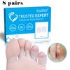 8 Pairs/box Transparent Toe Silicone Protective Cover Grinding Feet Separate Toe Covers Blister Corns Cover