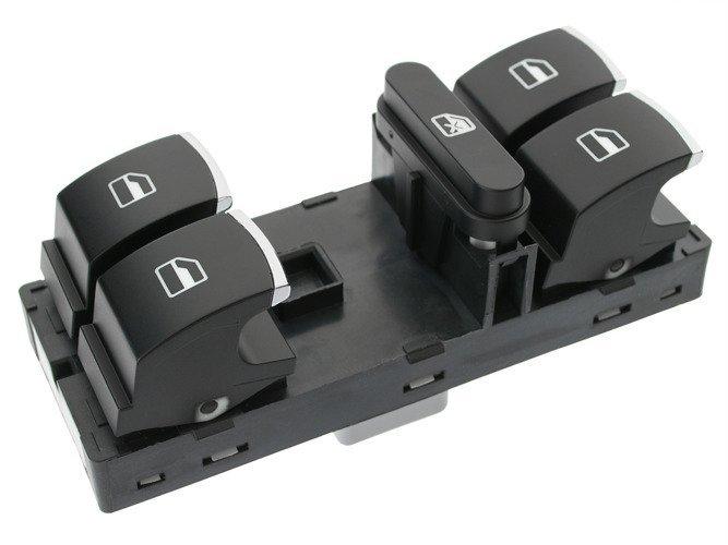 VW Golf V 06-08 Combination Switch for Power Window Lift, Chrom