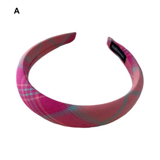 Мягкая клетчатая женская повязка на голову широкая повязка для волос легкая нескользящая петля для волос осень-зима для девочек