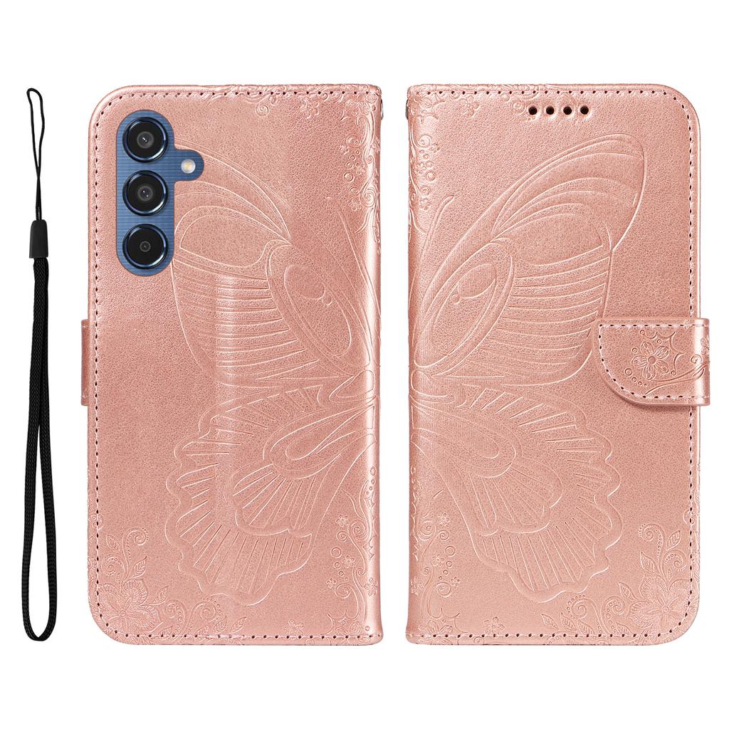 For Samsung Galaxy M35 5G Case Butterfly Design Flip Leather Phone Cover