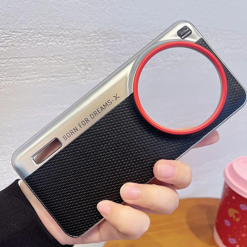 Чехол для Xiaomi 15 14 13 Ultra с простым большим отверстием для камеры, кожаная текстура, защитный бампер для Xiaomi 14 13 12S Ultra