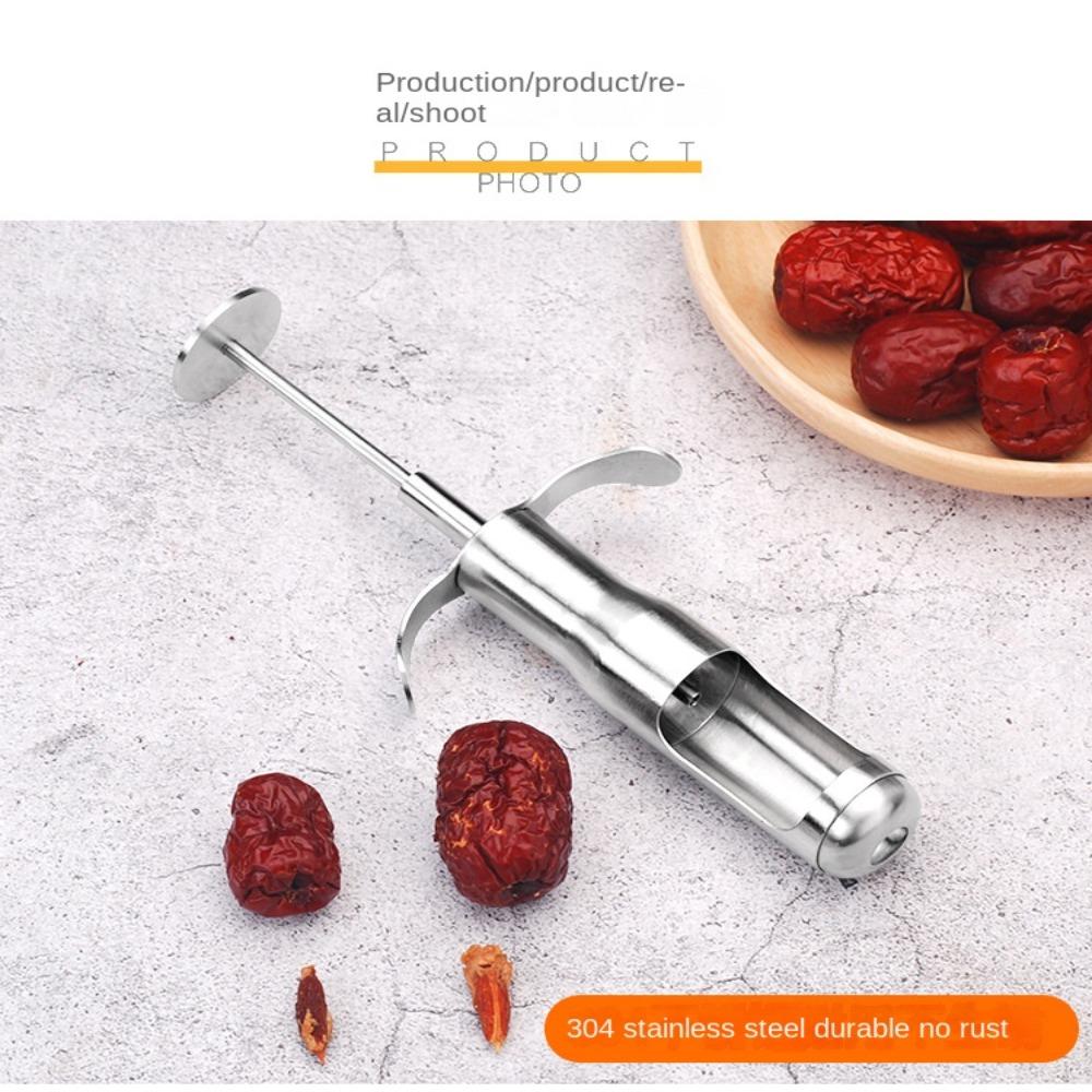 Инструмент для выдавливания Удалитель сердцевины фруктов Нержавеющая сталь Удалитель косточек вишни, оливок Удалитель косточек ююбы Удалитель косточек красных фиников