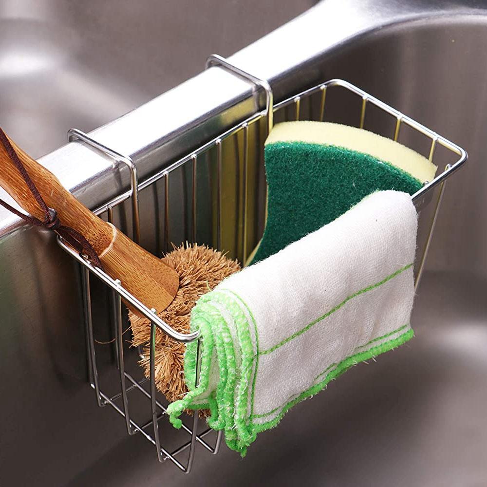 Стальная домашняя раковина Аксессуар Мусорное ведро Держатель для губок Кухонные принадлежности Корзина для раковины Сушилка-подставка