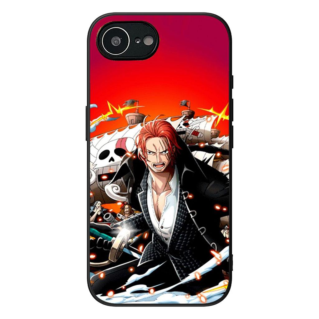 for Samsung Galaxy S25 S24 S23 Fe Ultra Plus S7 Edge A05 A06 A16 A55 A15 A35 Casing Phone Case Shanks Red Hair One Pieces Luffy