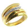Gold Plated Ring 'Scarlett' Golden 2 Tones