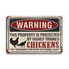 Farm Chicken Fresh Eggs Metal Tin Signs Vintage Plaque  Wall Art Decor Tin Plate Retro Poster Bar Happy Farm Home Wall Decor