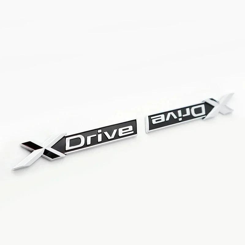 3D Metal Car Emblem Badge SDRIVE EDRIVE XDRIVE Fender Sticker For BMW E46 E39 E60 E90 F10 F30 E36 X1 X3 X6 X5 X7 Accessories QR4