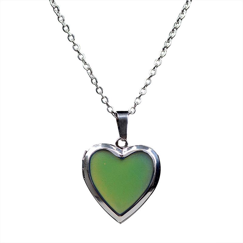 Mood Necklaces Heart Pendant Necklace Temperature Control Color Change Necklace