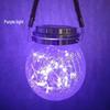 Solar-Powered Outdoor Garden Hanging Light - Glass Mason Jar Christmas Decoration