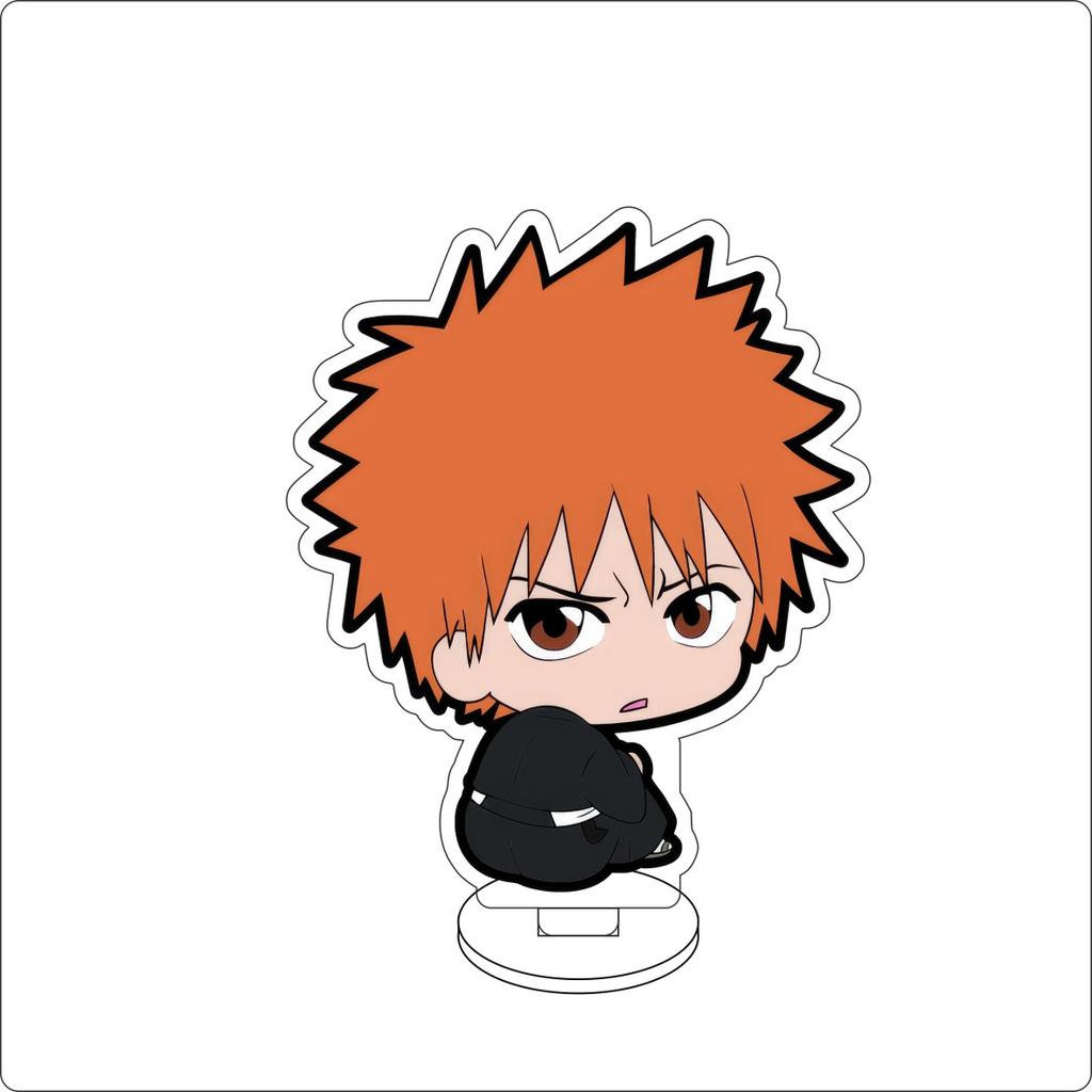 10 см Аниме BLEACH Фигурка Подставка Модель Грэммджоу Джагерджак/Урахара Киске/Куросаки Ичиго Милый Декор для Стола Стоячий Знак Подарки