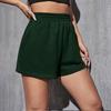 Эластичная талия Свободные Широкие штанины Однотонные Повседневные Спортивные Женские Шорты