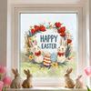 Easter Window Clings Cute Bunny Egg Window Stickers for Glass Windows Double Sided Reusable PVC Decals for Spring Party Home Classroom Decoration