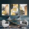 Picture Wall Living Room Bedroom Decor Nordic Style Plant Golden Leaves Canvas Decorative Painting Art Abstract Print