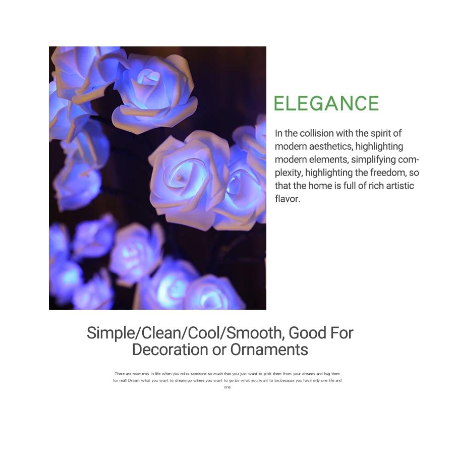 Лампа в виде розового дерева, светодиодная лампа с питанием от USB, ночник-цветок для украшения дома, вечеринок на открытом воздухе, свадеб, подарков