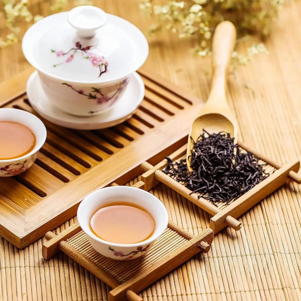 1/4Pcs Bamboo Teacup Coasters Mug Cup Square Mats Table Heat Insulated Pads for Kung Fu Tea Coffee Snack Retro Teaism Decoration