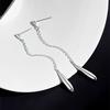BF CLUB 925 Silver Earrings For Women Trendy Waterdrop Long Tassel Jewelry Prevent Allergy Party Wedding Accessories