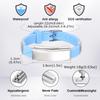 Vnox Free Customizable Engraving Adjustable Silicone Bracelet with Stainless Steel Plate, Soft Rubber Bangle Wristband for Men