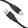 Кабель принтера USB 2.0, 10 футов, USB-принтер Тип A Папа к Тип B Папа, Сканер (6 футов, черный)