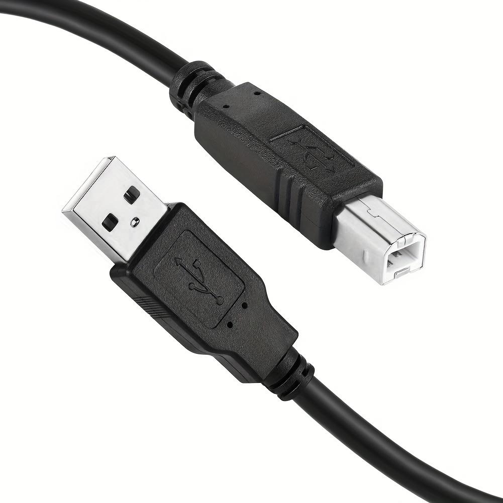 Кабель принтера USB 2.0, 10 футов, USB-принтер Тип A Папа к Тип B Папа, Сканер (6 футов, черный)