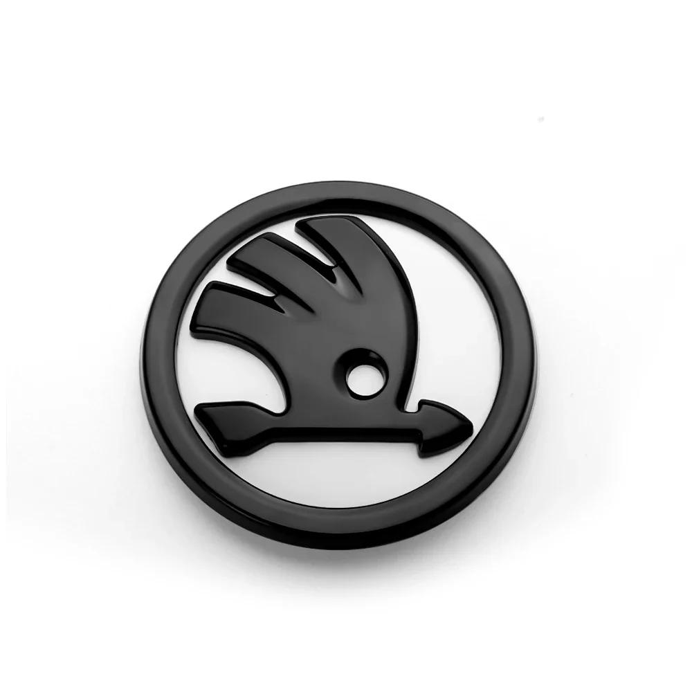 Car Sticker Skoda 2025 Hot 8/9/10cm Emblem Car Front Hood Badge Rear Trunk Sticker for Skoda Octavia Rapid Fabia S Logo Superb K