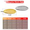 3Pcs Sequins Worm Bait Fly Fishing Accessories Bionics Bait With Rotating Sequins Fishing Goods Artificial Bait