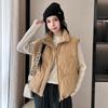 Women's Winter Corduroy Thermal Vest Loose ShortStand Collar