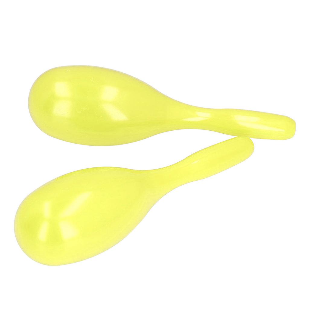 2Pcs Music Maracas Oval Shaped Plastic Hand Percussion Rattles Music Instrument for KTV Party