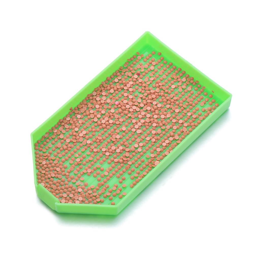 Большая вместимость Может открываться Квадратная тарелка-лоток для страз Пластиковая тарелка Инструмент для алмазной живописи